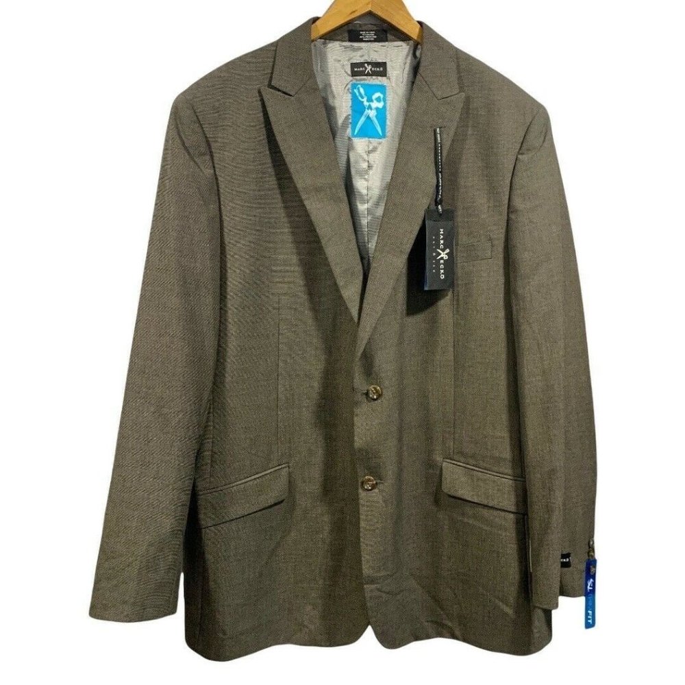 Marc Ecko Trim Fit Blazer Sport Jacket Brown Vortex 48L